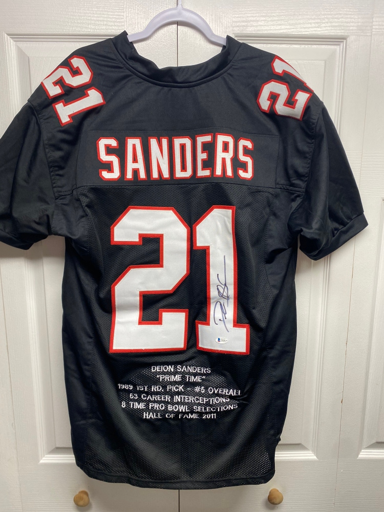Deion Sanders Signed Falcons Jersey