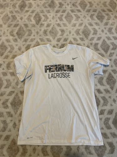 Ferrum College White Used Men's Nike Dri-Fit Shirt