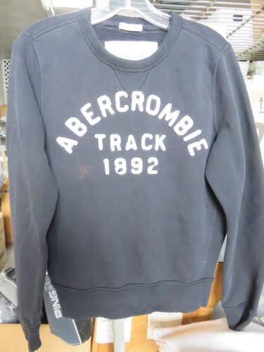 LADIES * Abercrombie Fitch TRACK 1892 Muscle Sweatshirt Hoodie SMALL Black