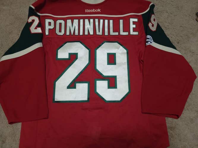 Jason Pominville 16'17 Red Minnesota Wild Photomatched Set 2 Game Worn Jersey