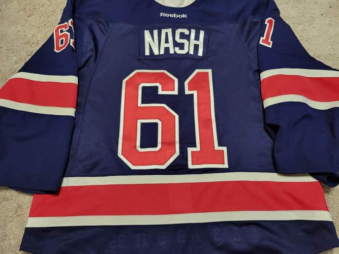 Rick Nash 15'16 Heritage New York Rangers Set 1 Game Worn Hockey Jersey COA
