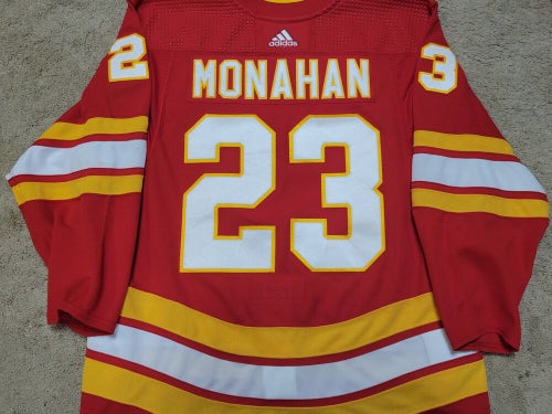 Sean Monahan 20'21 "200th NHL Goal" Calgary Flames Photomatched Game Worn Jersey