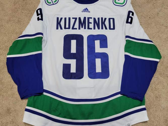 Andrei Kuzmenko 22'23 Rookie 1st Game 1st Goal Vancouver Canuck Game Worn Jersey