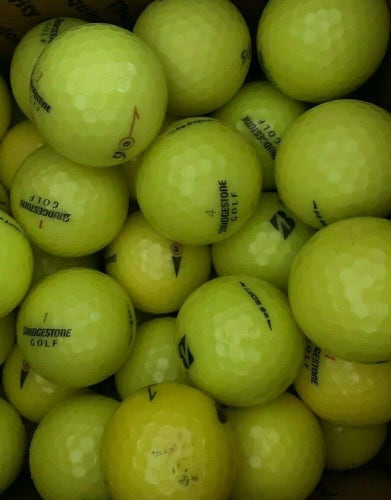 50 Near Mint Yellow Bridgestone e6 Used Golf Balls