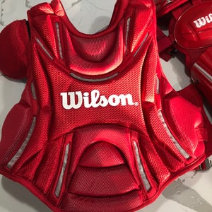 Wilson Hinge Fastpitch Catcher Chest Protector And Knee Pads