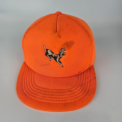 Vintage Winchester Snapback Hat Cap Blaze Orange Hunter Deer Buck Foam Warm