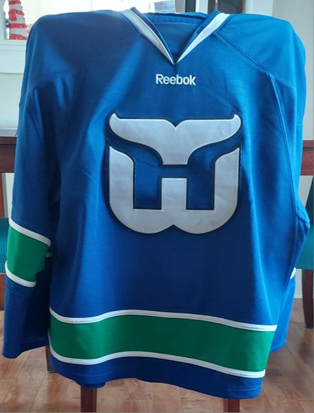 Whalers/ Canucks  Goalie Cut Men's Reebok Jersey