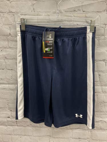 Under Armour Youth Boys UA Soccer Size Large Navy Blue Soccer Shorts NWT $18