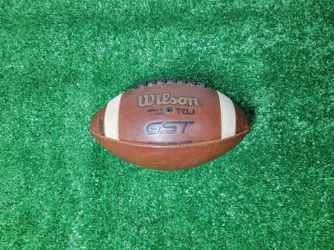 Fully Prepped and broken in Junior GST Leather Wilson Football