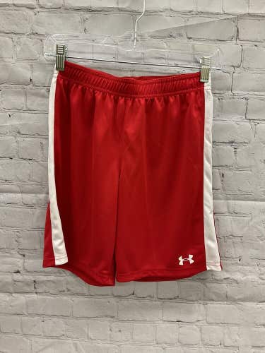 Under Armour Youth Boys UA Soccer Red White Soccer Shorts 1217317 NWT MSRP $18