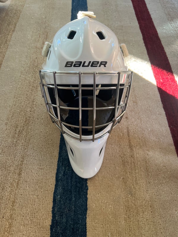 Just Don x BauerX Lambskin Leather Goalie Mask White - SS22 - US