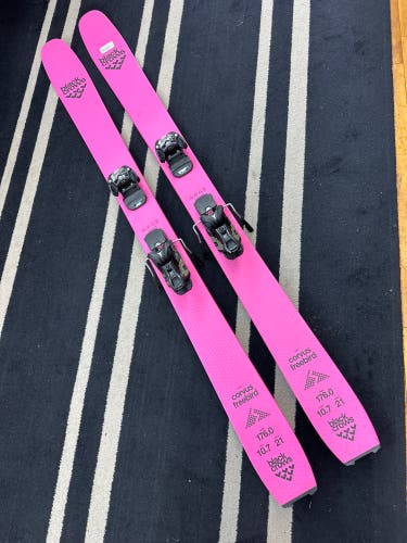 176cm Black Crows Corvus Freebird Skis w/ Atomic Warden 13 Bindings