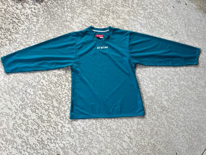 Teal Used Adult Small CCM Hockey Jersey
