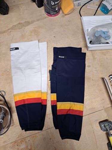 Erie Otter Home/Away Used Large Reebok Socks Pro Stock