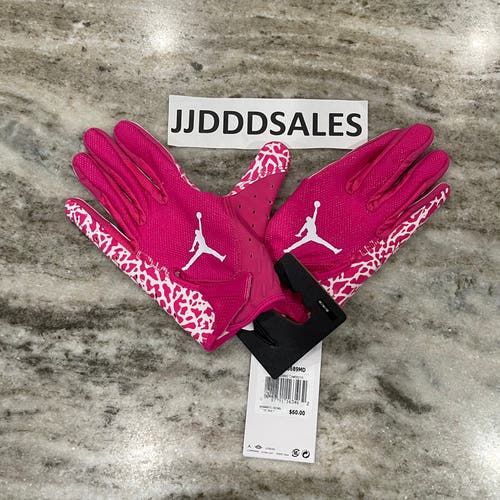 Jordan Vapor Jet 7.0 Football Receiver Gloves Breast Cancer Pink Men’s Medium NWT