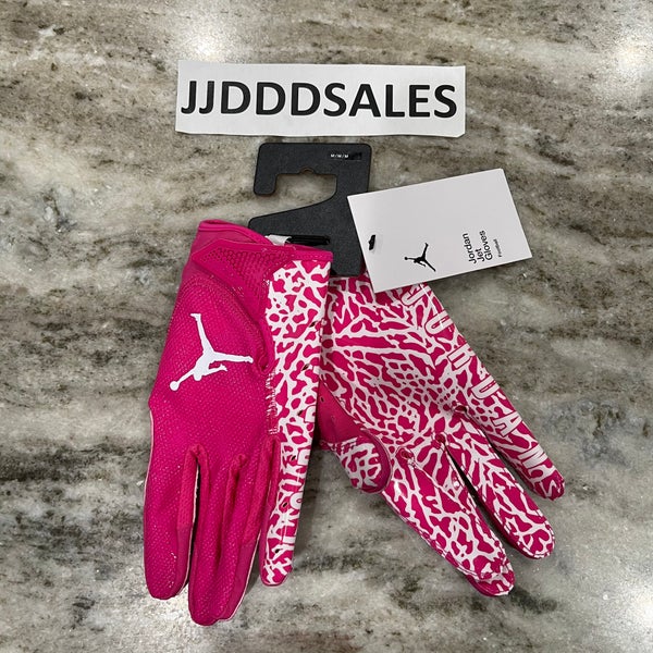 Jordan Vapor Jet 7.0 Football Receiver Gloves Breast Cancer Pink 