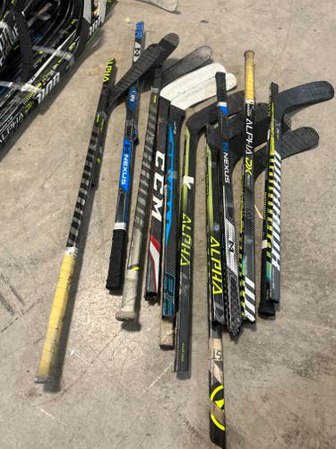 x10 Broken Hockey Sticks for Projects or Repair - Lot#Q158