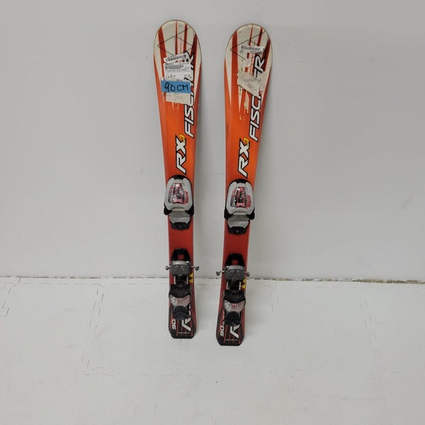Used Fischer Rx3 Skis Marker 4.5 Bindings 90 Cm Boys' Downhill Ski Combo
