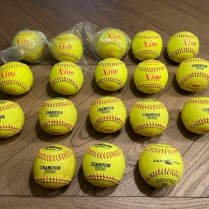 Used (some new!) MacGregor and Wilson Softball 18 Pack