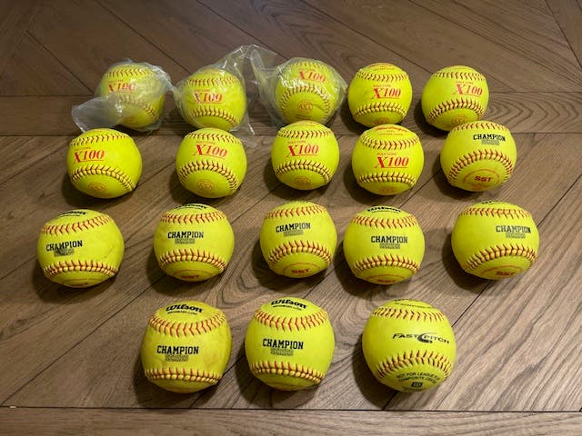 Used (some new!) MacGregor and Wilson Softball 18 Pack