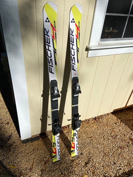Used Fischer 145 cm RC4 GS skis with bindings