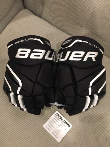 New! Bauer Vapor X Instinct Hockey Gloves Black Senior Size 14”