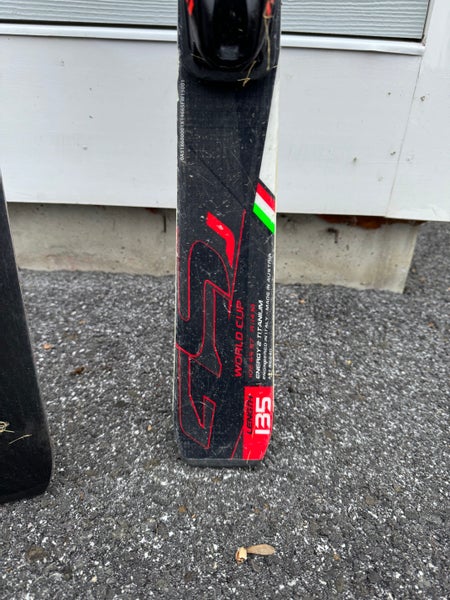 Used Kid's 2016 Nordica 135 cm Racing Dobermann GS WC Skis With Bindings Max Din 10