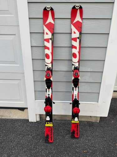 Used Kid's Atomic 130 cm Racing Redster FIS GS Skis With Bindings