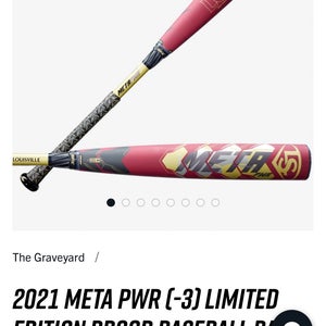 2021 Composite (-3) 30 oz 33" Limited Edition Maroon And Gold Louisville Slugger Meta Power