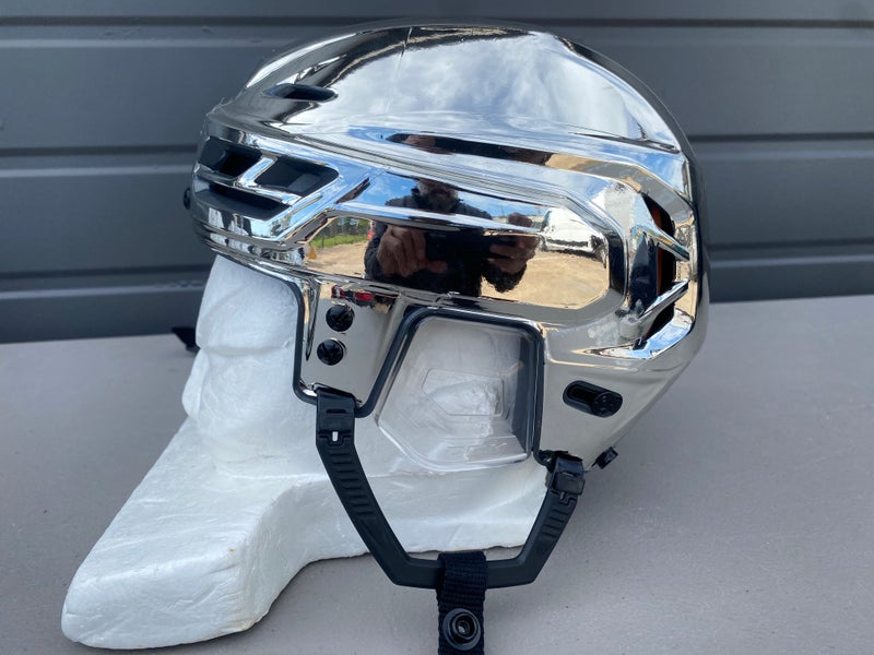 CCM Tacks 710 Pro Stock Hockey Helmet Small Chrome 8148