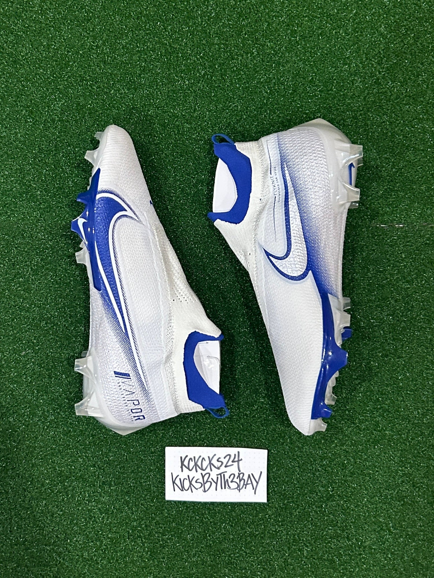 Nike Vapor Edge Pro 360 Low Football Cleats Men\'s Size White Blue CV6345-107 Nike Vapor Edge 360 Elite Football Cleats White Blue Mens  main image 4