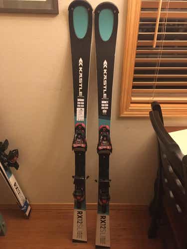 Used 2022 Kastle 145 cm Racing RX12 SLALOM Skis Max Din 12
