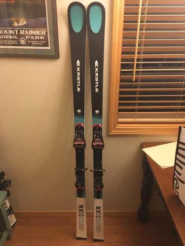 Used Unisex 2022 Kastle 168 cm Racing RX12 GS Skis With Bindings Max Din 12