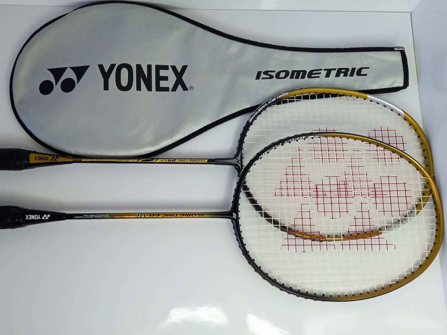 (Pair of 2) Used YONEX Isometric 60 MF / 24 VF Japan Badminton Racquet
