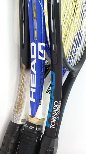 (Set of 3) Used Unisex HEAD Flexpoint 4 / Tornado / Fushion XL Tennis Racquet