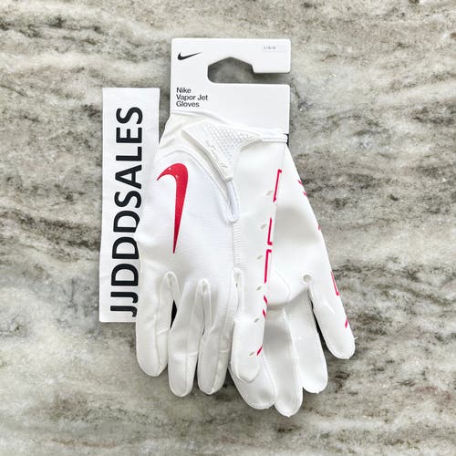 Nike Vapor Jet 7.0 Football Gloves White Red Men’s Size Large NWT $50