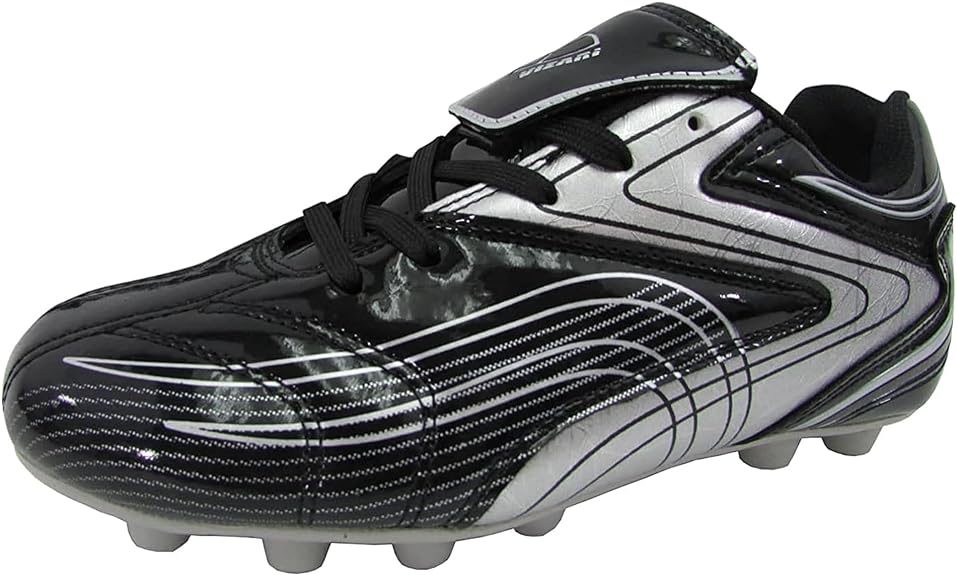 Vizari Striker FG Soccer Shoe | Black/Silver Size 5.5  | VZSE93290J-5.5