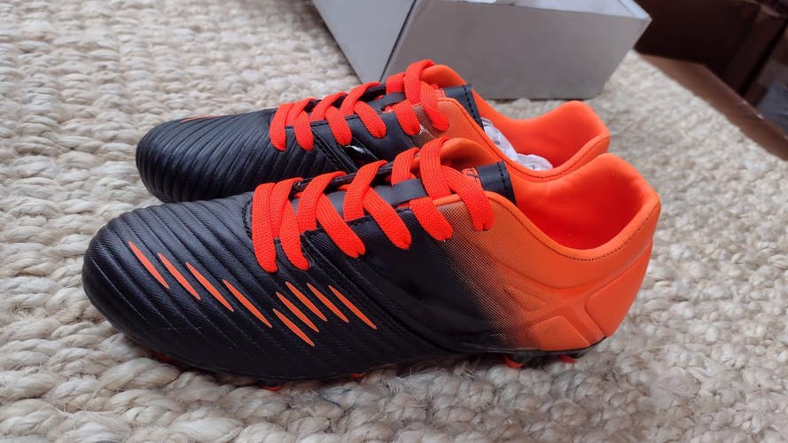 Vizari Liga Athletic Football Shoes for Boys and Girls | Black/Orange | VZSE93328Y-3
