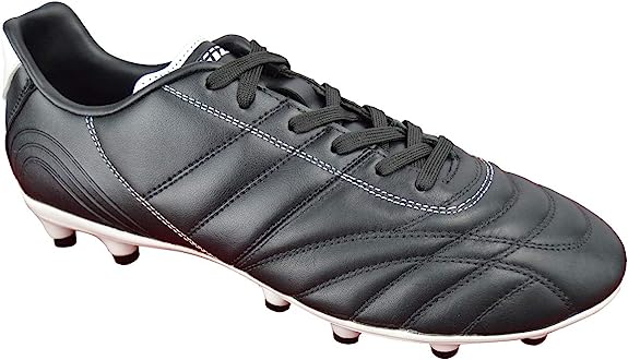 Vizari Men's Classico FG Leather Soccer Shoes | Black/White | VZSE93303-7