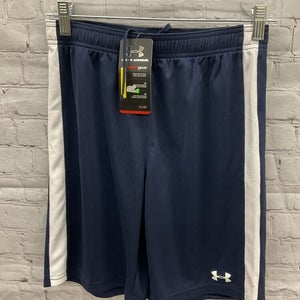 Under Armour Youth Boys UA Soccer Size XLarge Navy Blue Soccer Shorts NWT $18