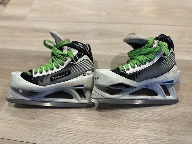 Used Bauer Regular Width Size 8 Reactor 6000 Hockey Goalie Skates