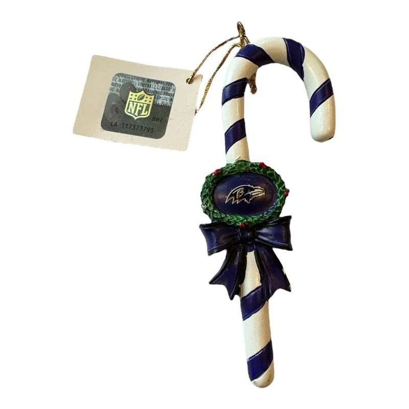 Baltimore Ravens NFL 5'' Candy Cane Ornament