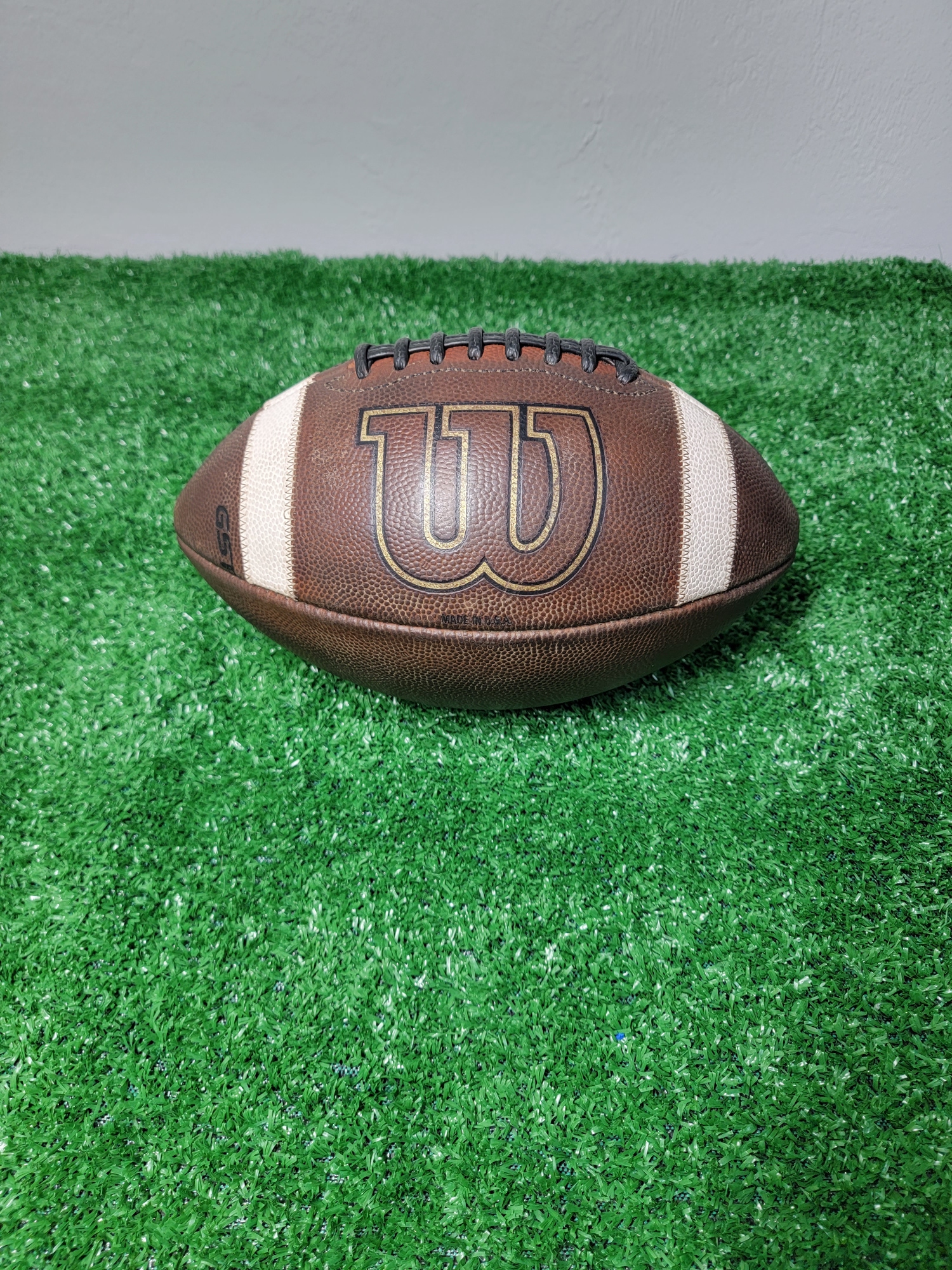 Mudded & Prepped Leather Wilson GST Football