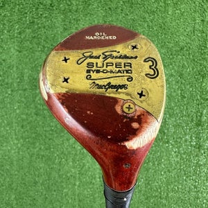 Vintage Jack Nicklaus Macgregor Super Eye O Matic 4 Wood Persimmon Oil Hardened