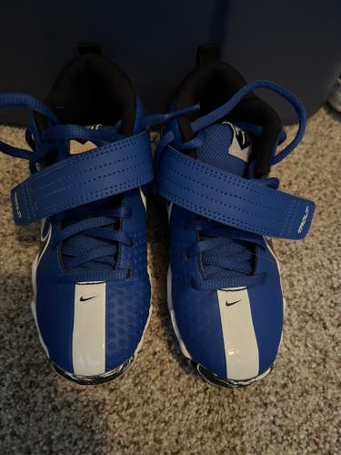 Blue Kid's Molded Cleats High Top Trout