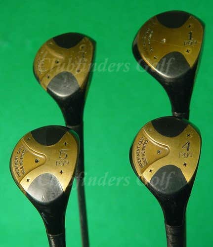 PGA Investment Cast Sole Weighted 1, 3, 4, & 5 Woods Steel Regular SET OF 4