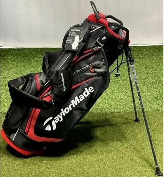 TaylorMade Select Plus Stand Carry Golf Bag Black/Red 7-Way New #86504