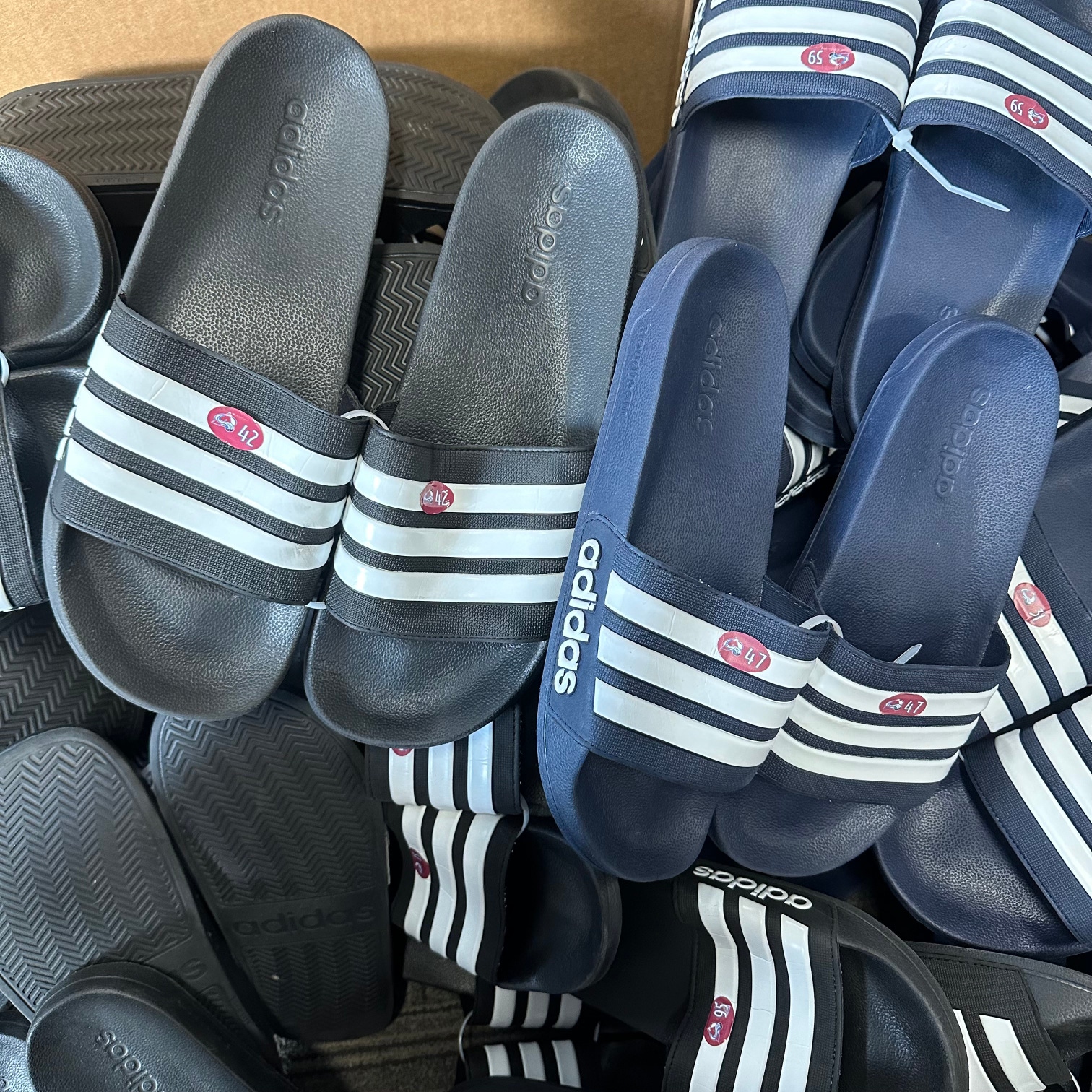 Used | Adidas Colorado Avalanche NHL Mens Slides/Sandals