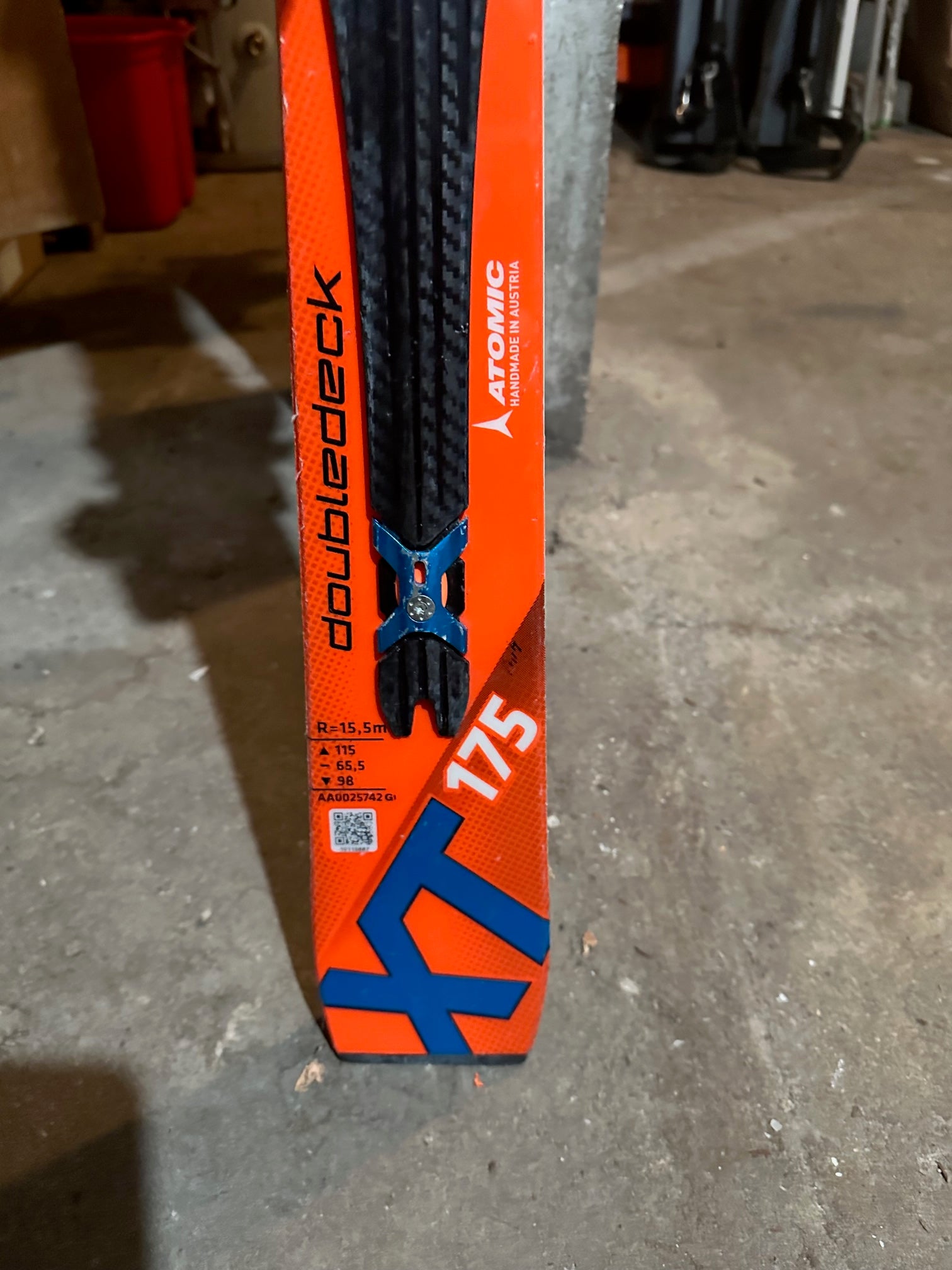 Used Atomic 175 cm Racing Redster Doubledeck 3.0 XT Skis With