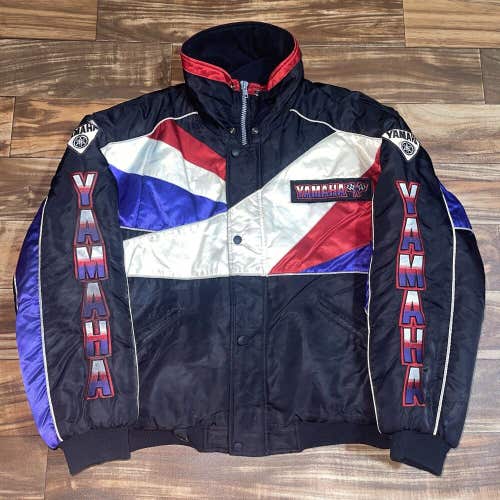Vintage Yamaha Cold Weather Gear Quilted Snowmobile Jacket Mens Size Large L